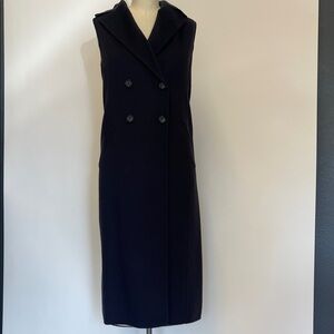 Gabriela Hearst dark navy cashmere Double-Breasted Sleeveless coat